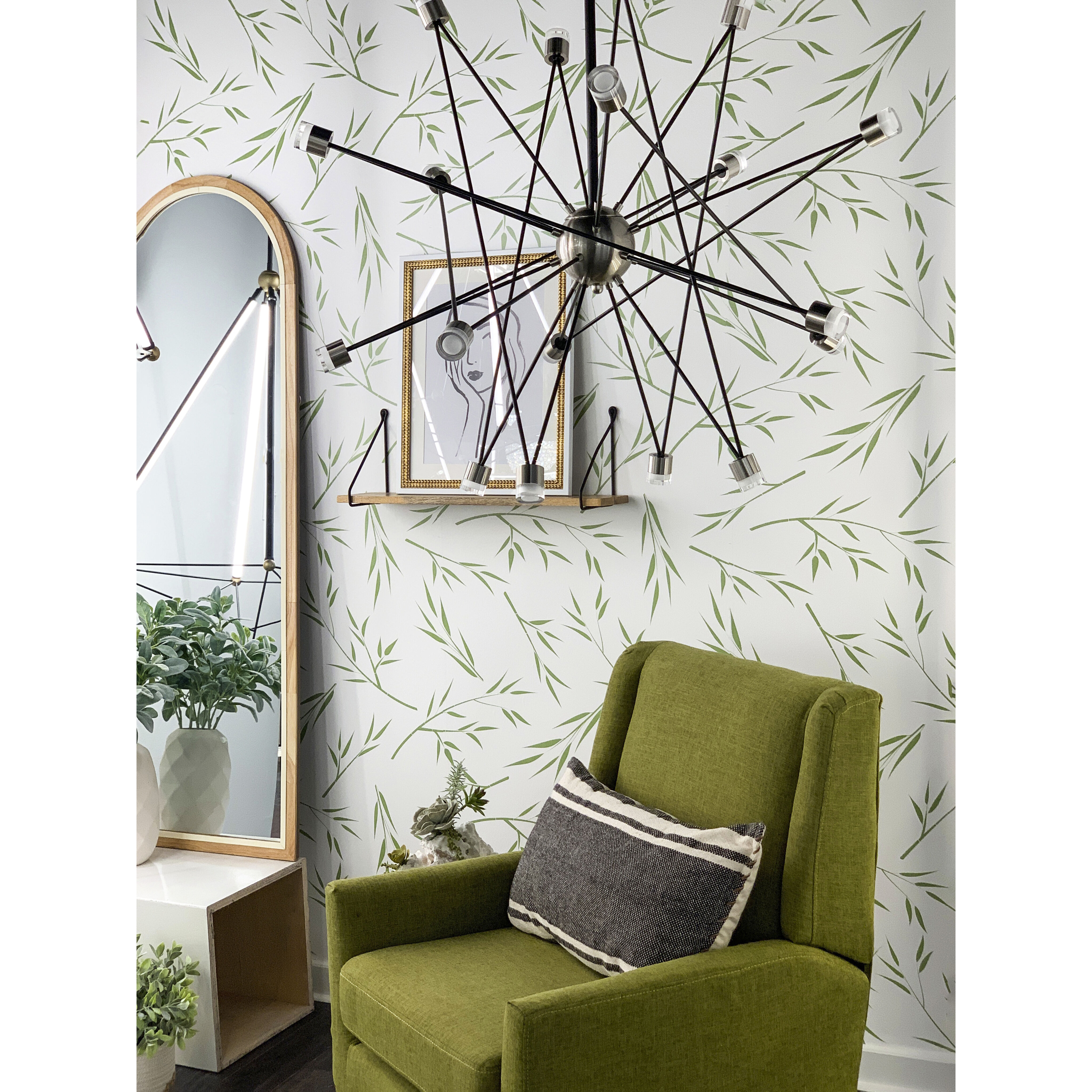 Phaeton LED 35 inch Black/Brushed Aluminum Multi-Light Pendant Ceiling Light