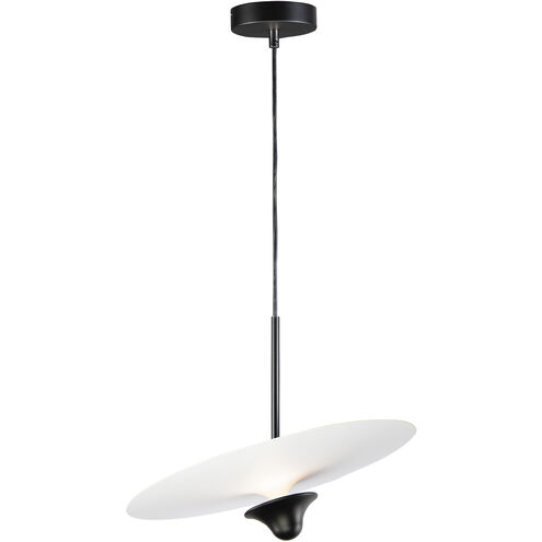 Radar LED 16.5 inch White and Black Single Pendant Ceiling Light