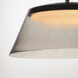 Jensen LED 18 inch Black Single Pendant Ceiling Light in Smoke