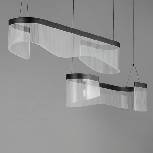Sonata LED 47.25 inch Black Linear Pendant Ceiling Light
