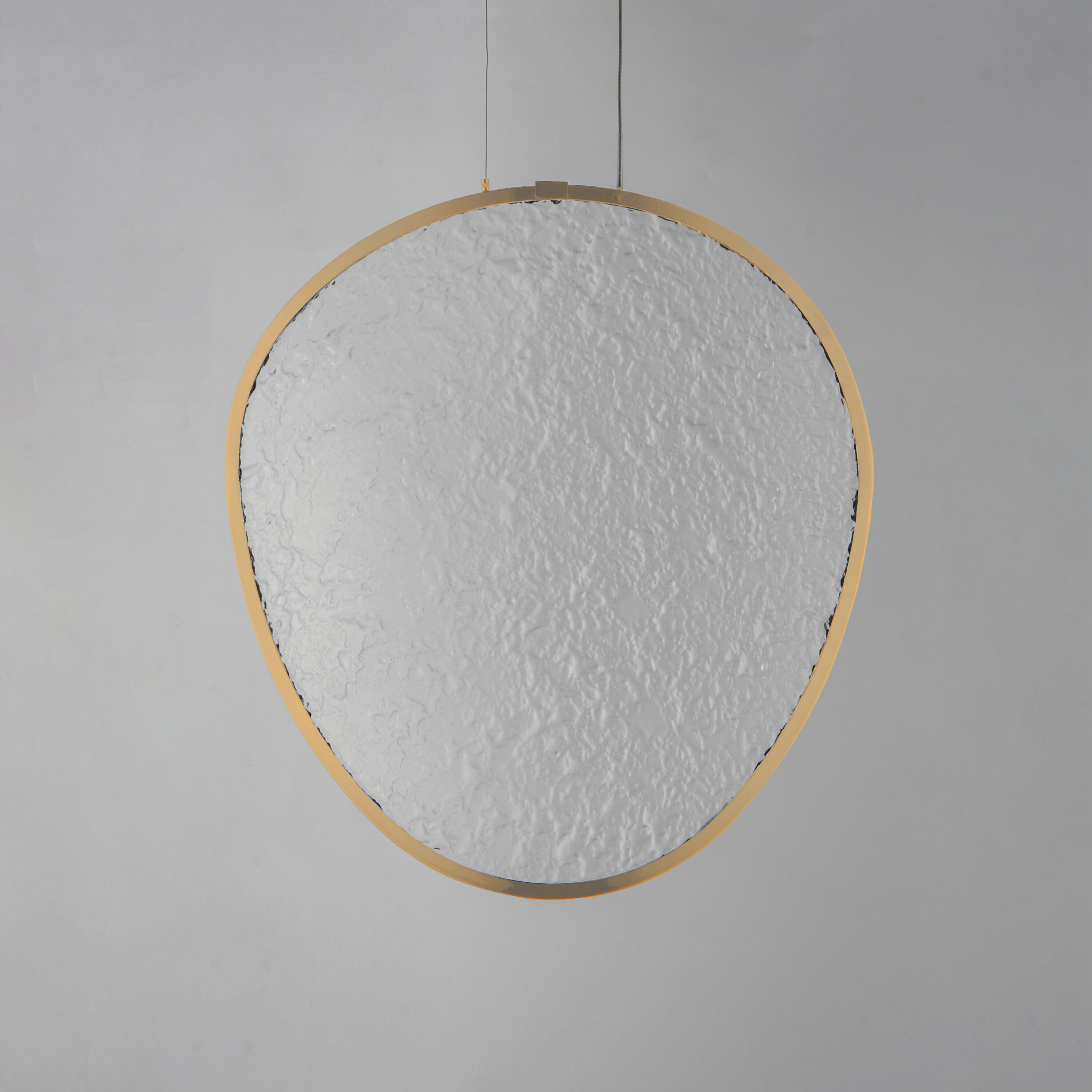 Moonscapes LED 6 inch Brushed Champagne Single Pendant Ceiling Light