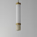 Travertine LED 2.5 inch Travertine and Gold Single Pendant Ceiling Light