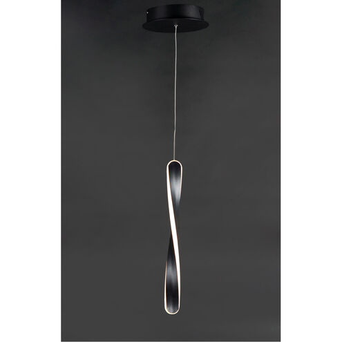 Pirouette LED 8 inch Black Mini Pendant Ceiling Light