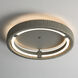 Kaia LED 20 inch Gray Flush Mount Chandelier Ceiling Light