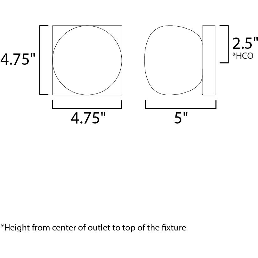 Pod LED 4.75 inch Black Wall Sconce Wall Light