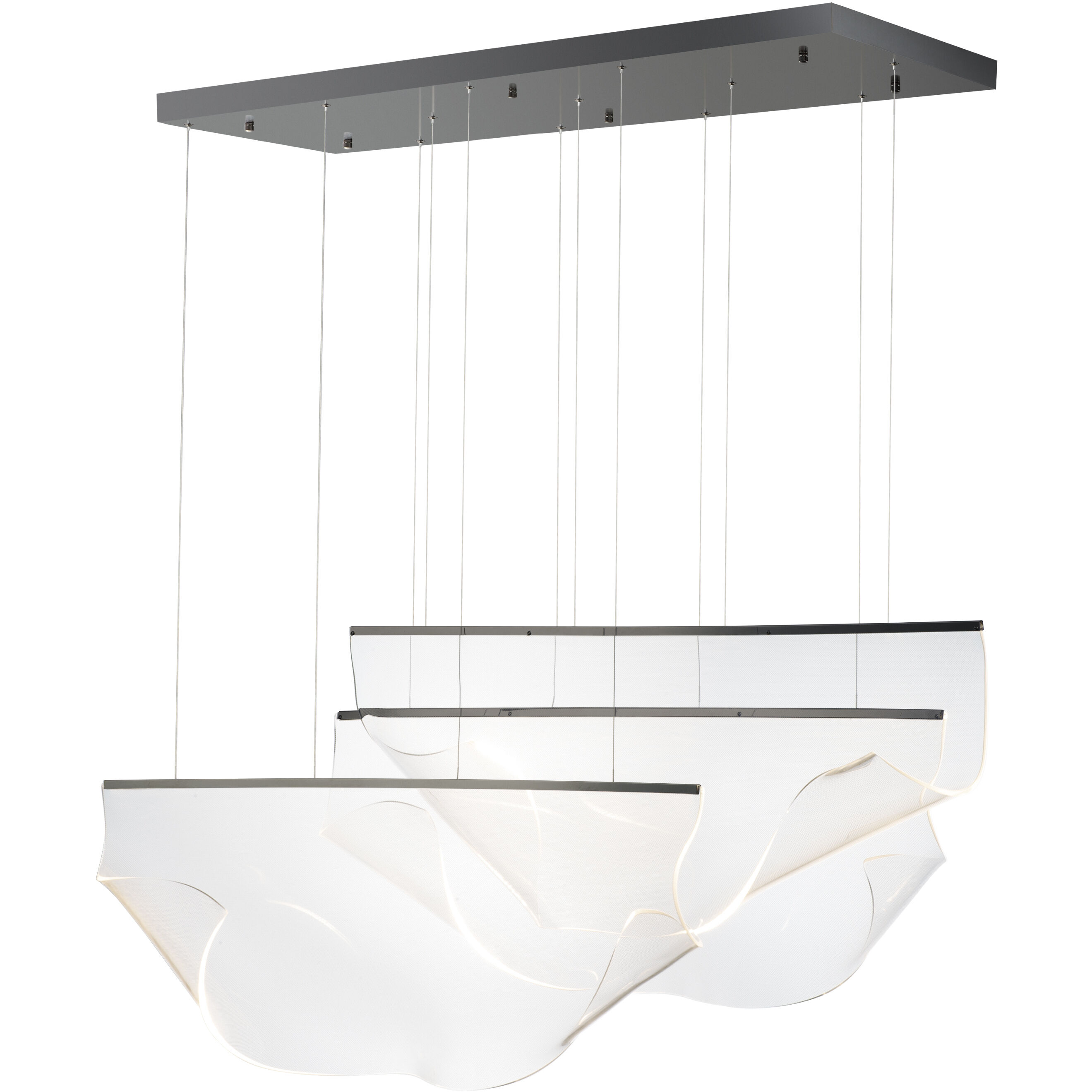 Rinkle LED 15 inch Brushed Gunmetal Multi-Light Pendant Ceiling Light