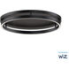 Groove WiZ LED 24.5 inch Black Flush Mount Ceiling Light