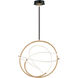 Mobius LED 27 inch Black and Gold Single Pendant Ceiling Light
