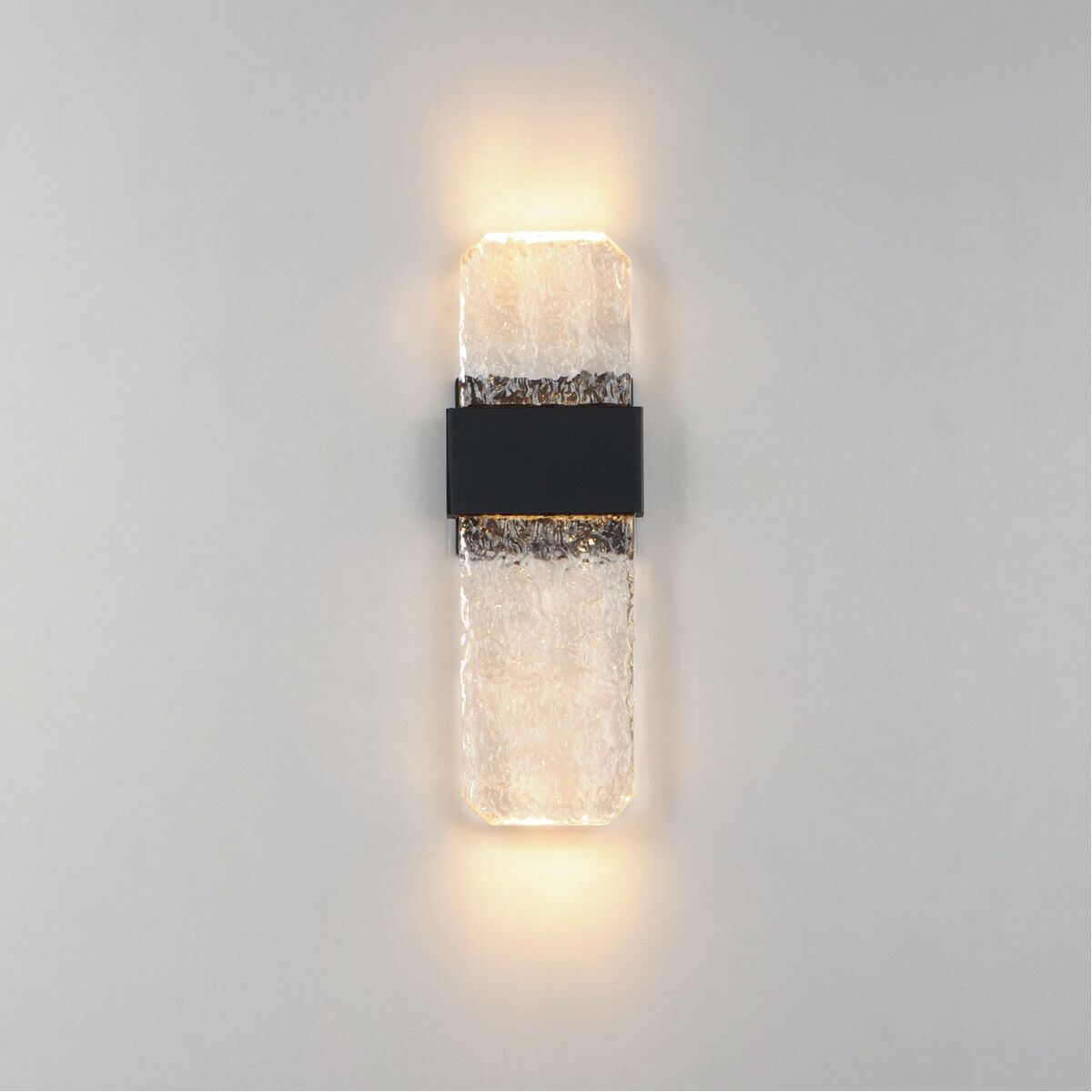 Rune LED 15.5 inch Black Outdoor Wall Sconce