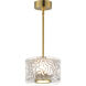 Elysian LED 5.5 inch Natural Aged Brass Single Pendant Ceiling Light