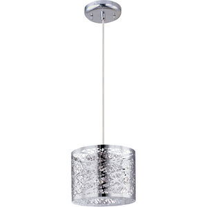 Inca LED 8 inch Polished Chrome Mini Pendant Ceiling Light in Clear/White, With Bulb