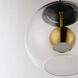 Nucleus LED 26 inch Black and Natural Aged Brass Multi-Light Pendant Ceiling Light