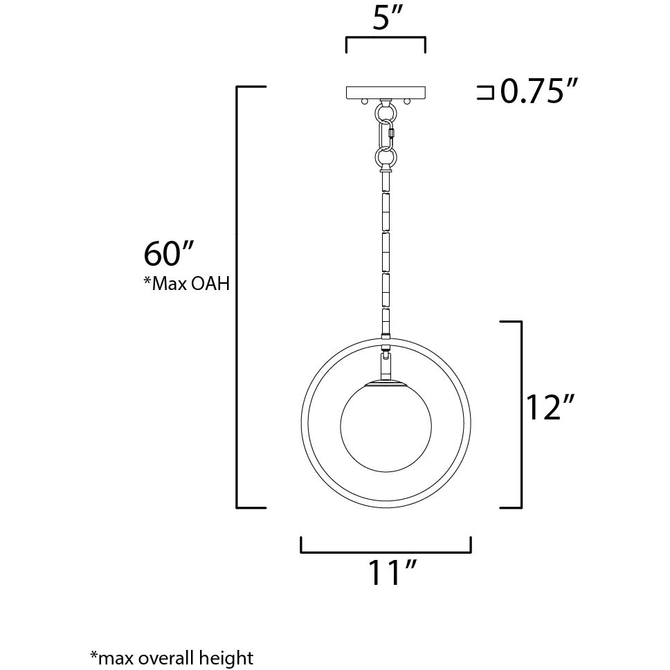 Revolution 1 Light 11 inch Polished Nickel Mini Pendant Ceiling Light