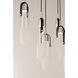 Capsule LED 33 inch Black and Brushed Aluminum Multi-Light Pendant Ceiling Light