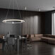 Nodes LED 32 inch Brushed Aluminum Ring Pendant Ceiling Light