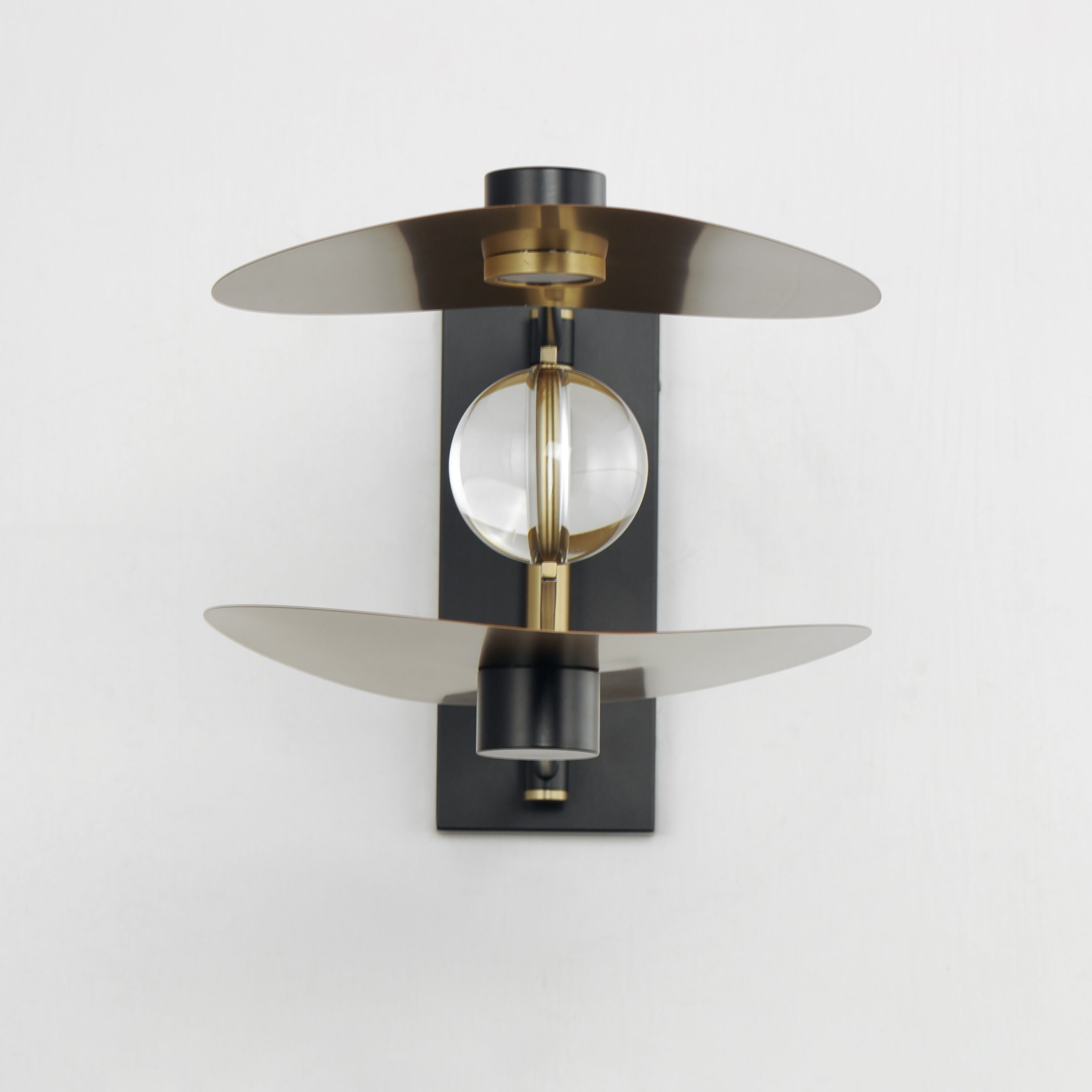 Pearl LED 11.75 inch Black and Natural Aged Brass Wall Sconce Wall Light