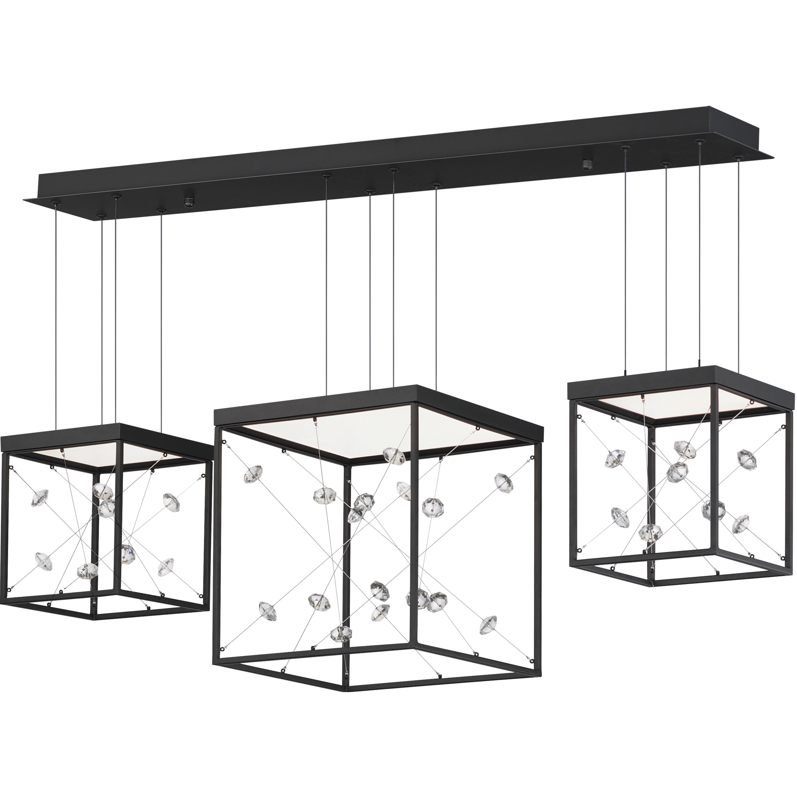 Entanglement LED 41.75 inch Black Linear Pendant Ceiling Light