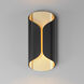 Folio LED 13.75 inch Black and Gold Outdoor Wall Mount in Black/Gold