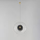 Unity LED 8.5 inch Black and Natural Aged Brass Single Pendant Ceiling Light