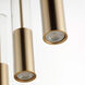 Torch LED 28 inch Satin Brass Linear Pendant Ceiling Light