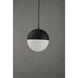 Half Moon LED 11.75 inch Black Single Pendant Ceiling Light