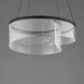 Sonata LED 23.5 inch Black Multi-Light Pendant Ceiling Light in Patterned Acrylic