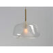 Deuce LED 7.75 inch Satin Brass Single Pendant Ceiling Light