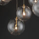 Global LED 22.25 inch Natural Aged Brass Multi-Light Pendant Ceiling Light
