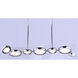 Timbale LED 15.5 inch Polished Chrome Multi-Light Pendant Ceiling Light
