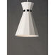 Sash LED 7.75 inch White and Polished Chrome Single Pendant Ceiling Light