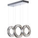 Charm LED 20.5 inch Polished Chrome Linear Pendant Ceiling Light