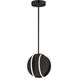 Interval LED 7.75 inch Black Single Pendant Ceiling Light
