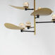 Pearl LED 47.25 inch Black and Natural Aged Brass Suspension Pendant Ceiling Light