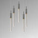 Scepter LED 13 inch Black Chrome Multi-Light Pendant Ceiling Light in Bubble