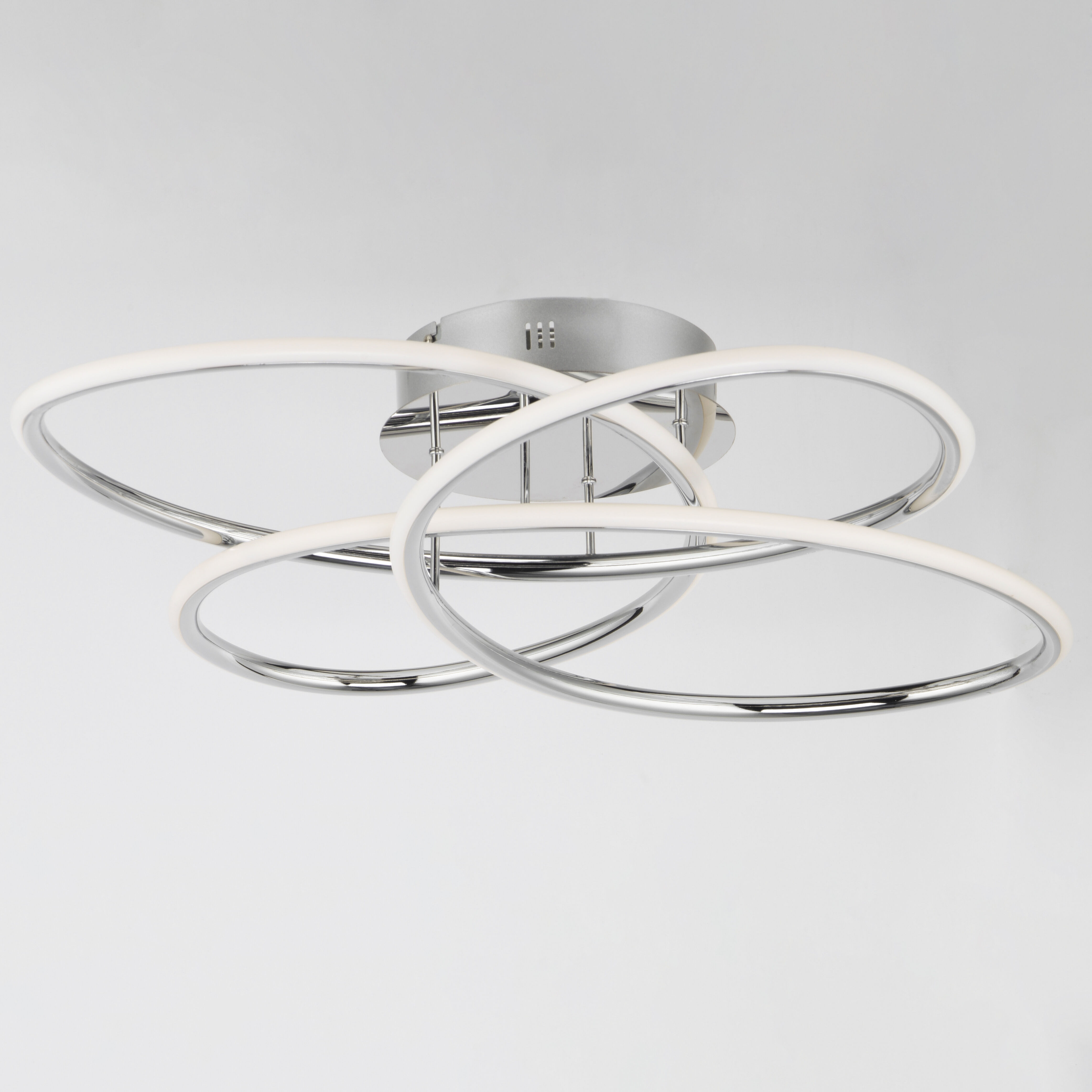 Coaster LED 20.25 inch Polished Chrome Flush Mount Ceiling Light