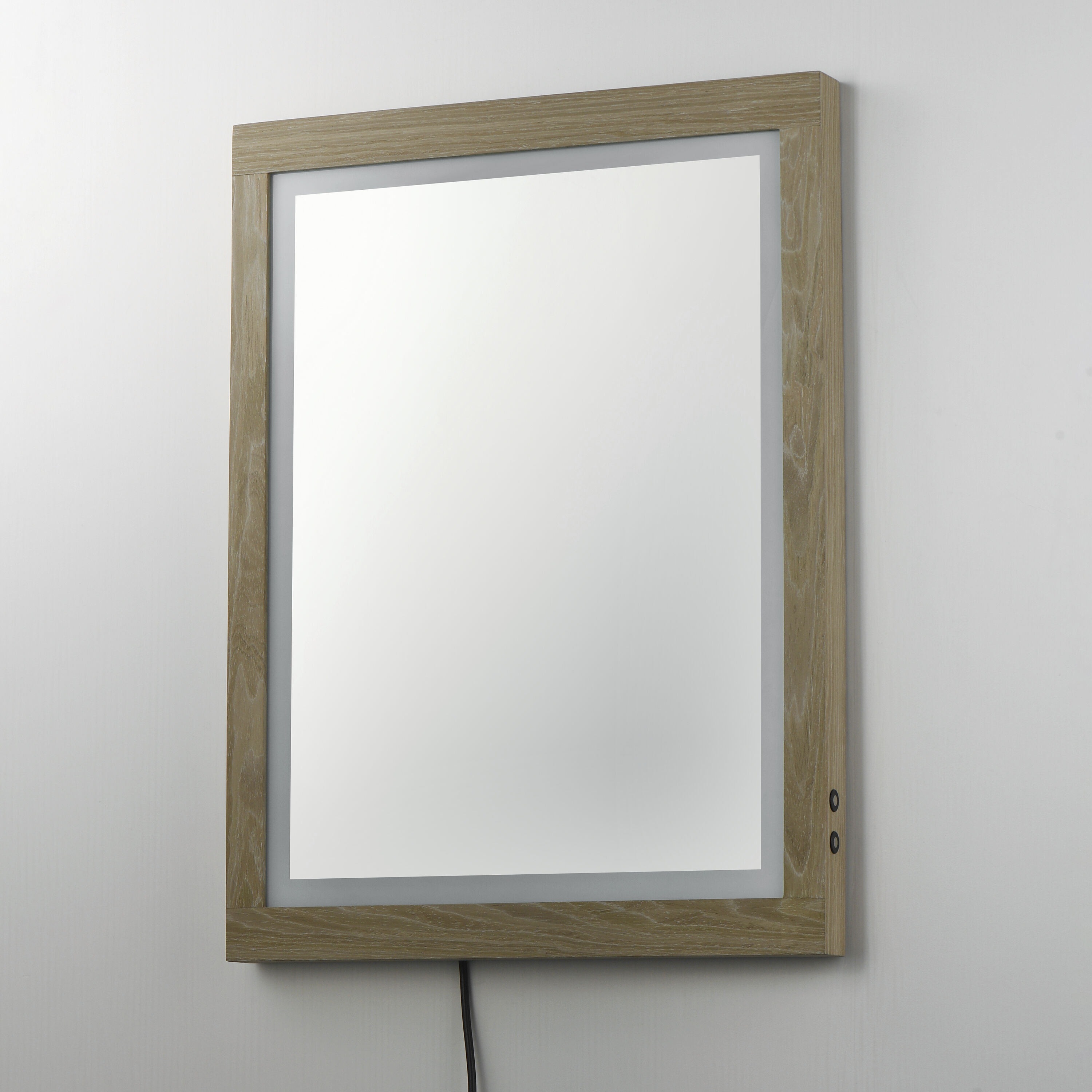 Sawyer 32 X 24 inch Oak LED Wall Mirror