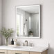 Bevel 30 X 24 inch Satin Nickel LED Wall Mirror