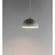 Hemisphere LED 9 inch Gloss Taupe and Aluminum Single Pendant Ceiling Light