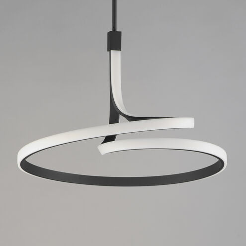 Serpentine LED 24.75 inch Black Single Pendant Ceiling Light