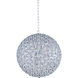 Brilliant 12 Light 24 inch Polished Chrome Single Pendant Ceiling Light