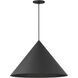 Pitch LED 21.5 inch Black Single Pendant Ceiling Light