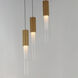 Reeds LED 11.75 inch Gold Multi-Light Pendant Ceiling Light
