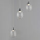 Dewdrop LED 15 inch Polished Chrome Multi-Light Pendant Ceiling Light