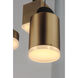 Nob LED 13.5 inch Black and Gold Multi-Light Pendant Ceiling Light