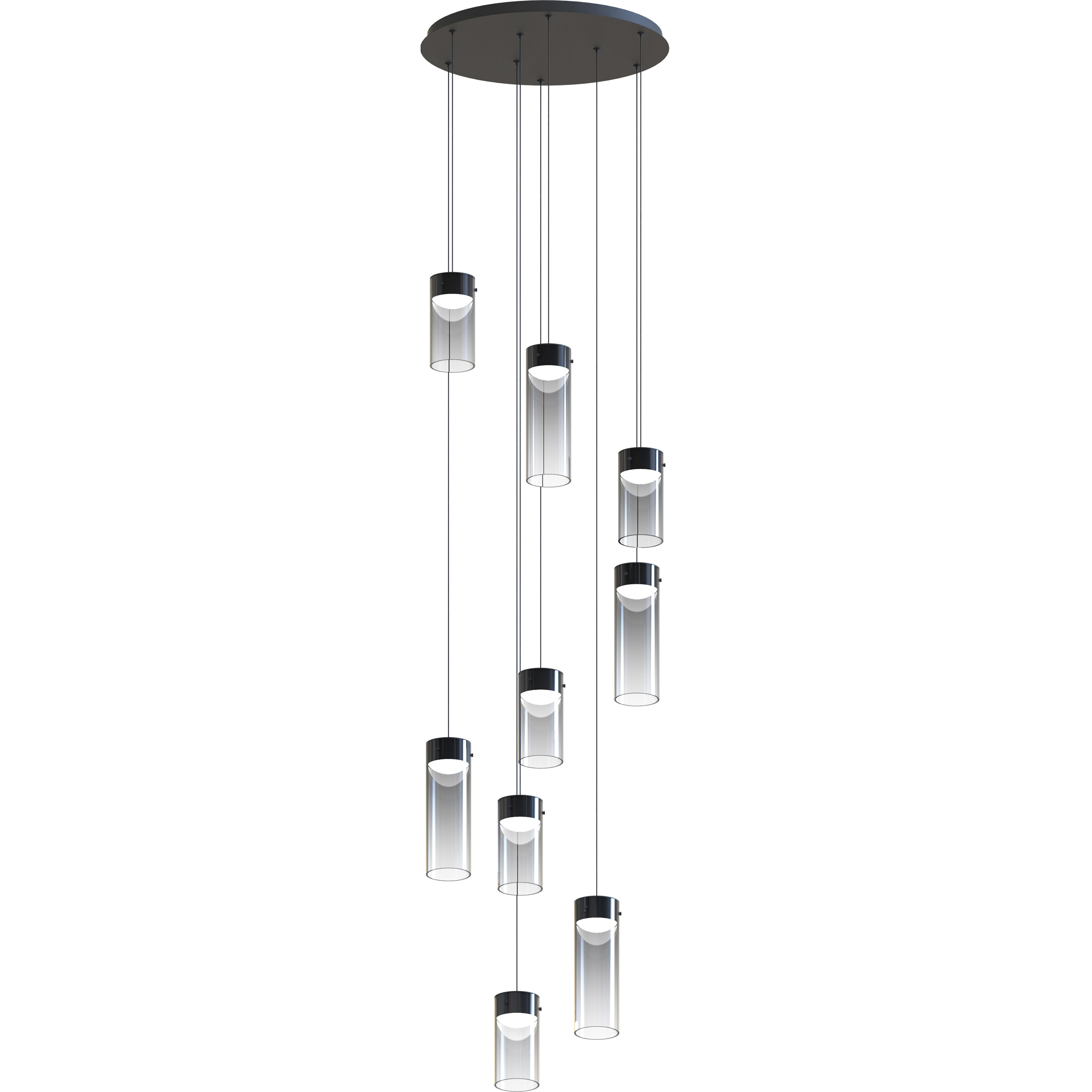 Highball LED 22.75 inch Gunmetal Multi-Light Pendant Ceiling Light