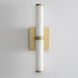 Aragon LED 5 inch White Alabaster and Gold ADA Wall Sconce Wall Light
