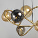 Planetary LED 33.75 inch Gold Chandelier Ceiling Light