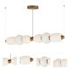 Soji LED 60 inch Black and Gold Linear Pendant Ceiling Light