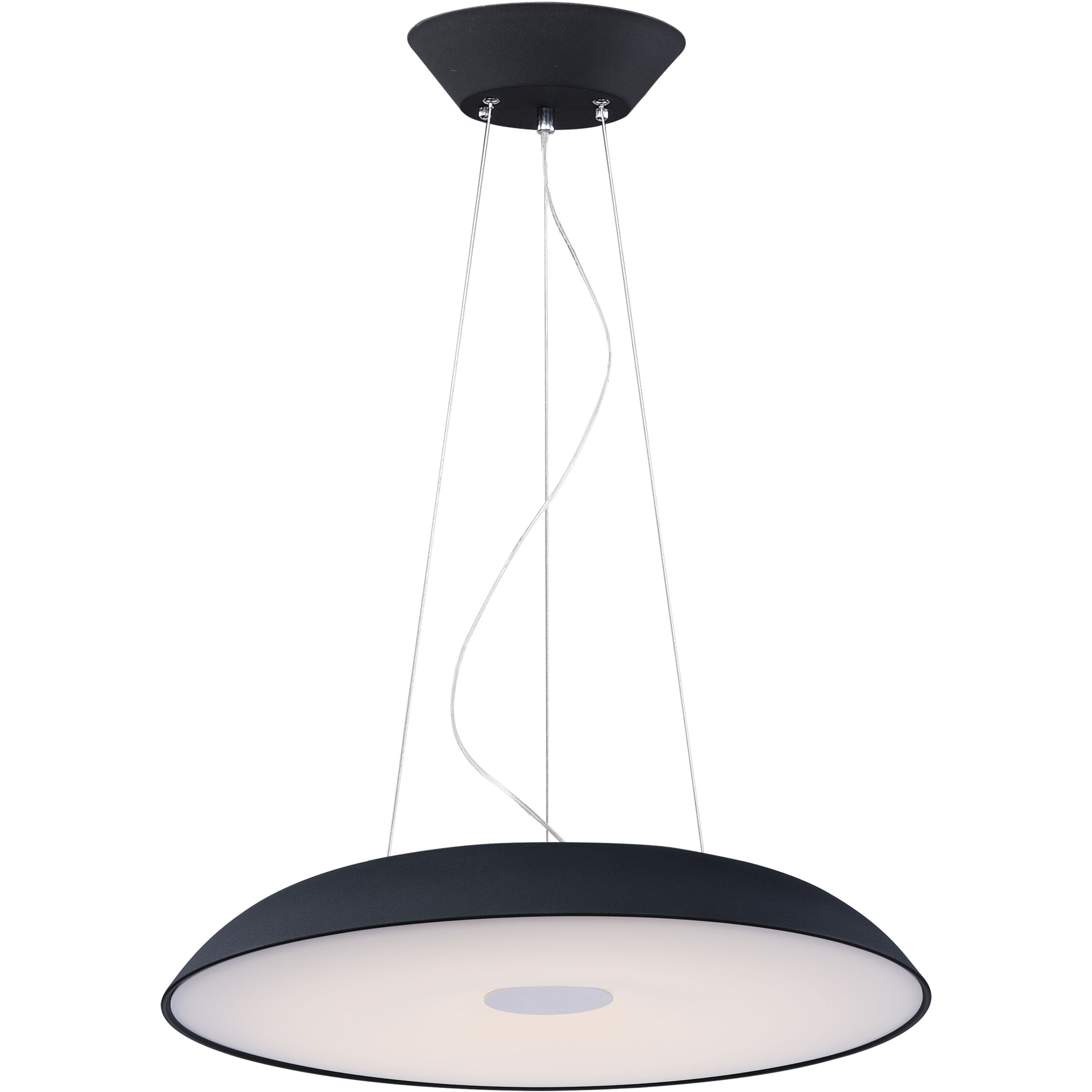 Dimple LED 29.5 inch Black Single Pendant Ceiling Light