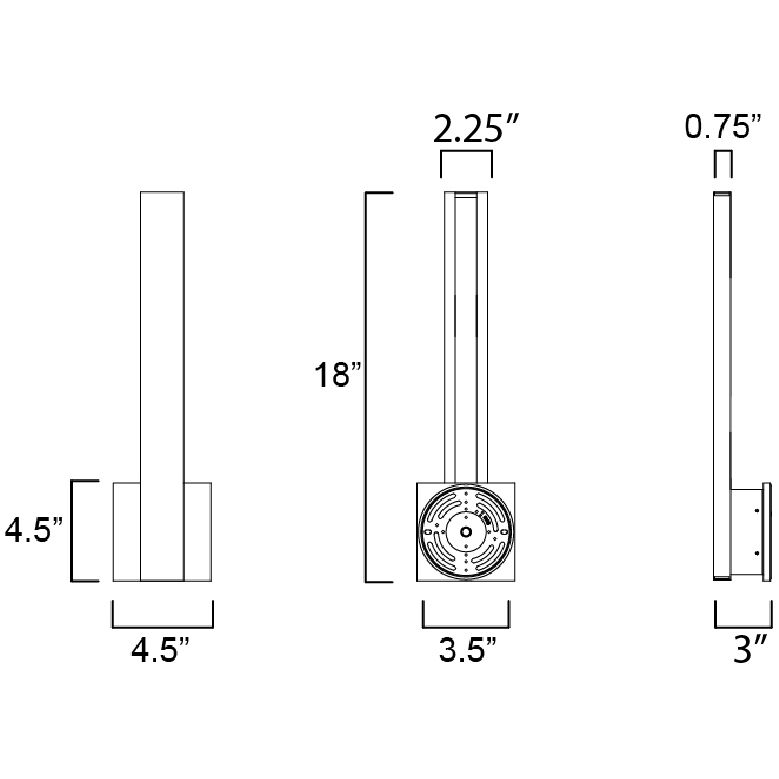 Alumilux Sideline LED 4.5 inch Architectural Bronze Outdoor Wall Mount